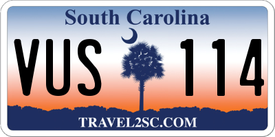 SC license plate VUS114