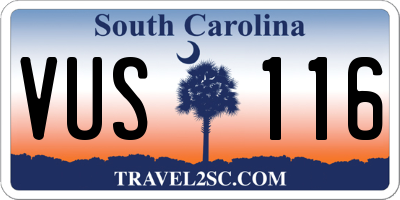 SC license plate VUS116