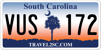 SC license plate VUS172