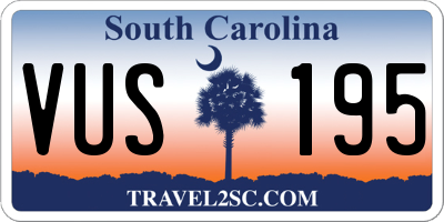 SC license plate VUS195