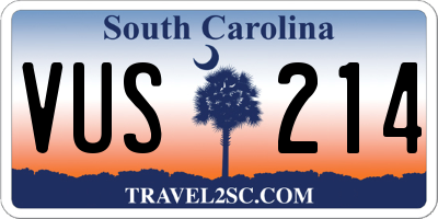 SC license plate VUS214