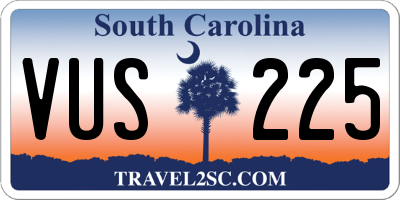SC license plate VUS225