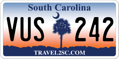 SC license plate VUS242