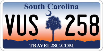 SC license plate VUS258