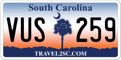 SC license plate VUS259