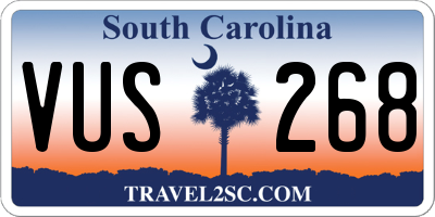 SC license plate VUS268