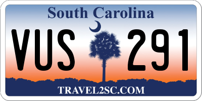 SC license plate VUS291