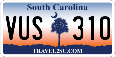 SC license plate VUS310