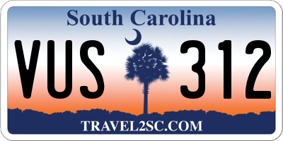 SC license plate VUS312