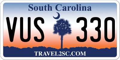 SC license plate VUS330