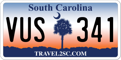 SC license plate VUS341