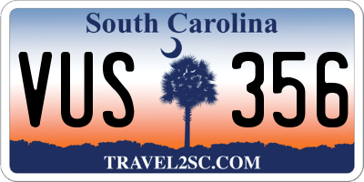 SC license plate VUS356