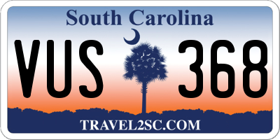 SC license plate VUS368