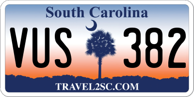 SC license plate VUS382