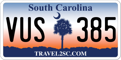 SC license plate VUS385