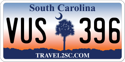 SC license plate VUS396
