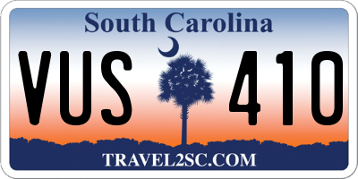 SC license plate VUS410