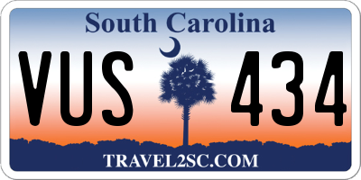 SC license plate VUS434
