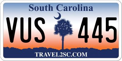 SC license plate VUS445