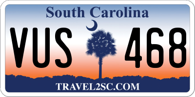 SC license plate VUS468