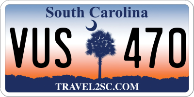 SC license plate VUS470