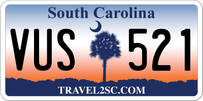 SC license plate VUS521