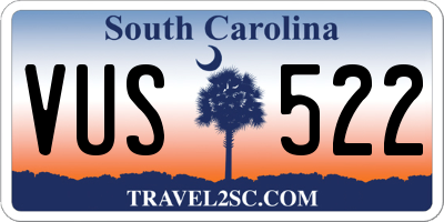 SC license plate VUS522