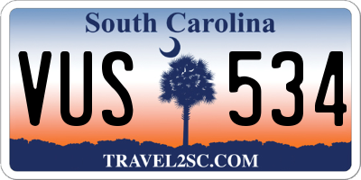 SC license plate VUS534