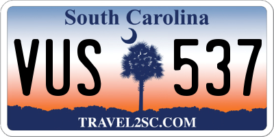 SC license plate VUS537