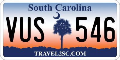 SC license plate VUS546