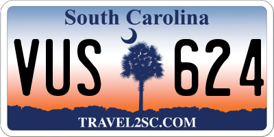 SC license plate VUS624