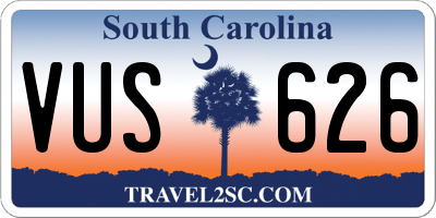 SC license plate VUS626