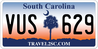 SC license plate VUS629