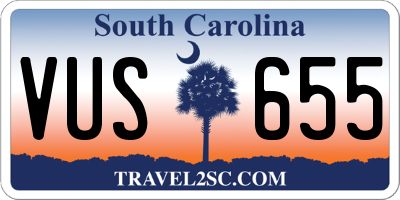 SC license plate VUS655
