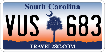 SC license plate VUS683