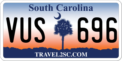 SC license plate VUS696