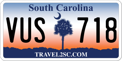 SC license plate VUS718