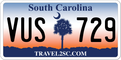 SC license plate VUS729