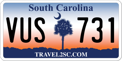 SC license plate VUS731