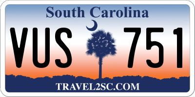 SC license plate VUS751