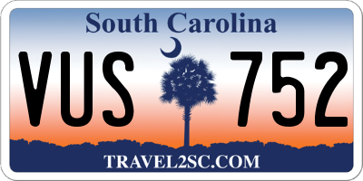 SC license plate VUS752