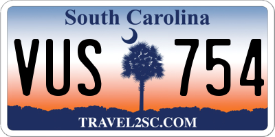 SC license plate VUS754