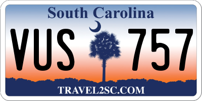 SC license plate VUS757