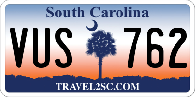 SC license plate VUS762