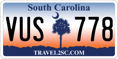 SC license plate VUS778