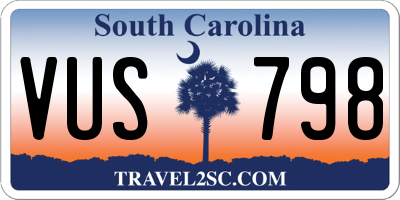 SC license plate VUS798