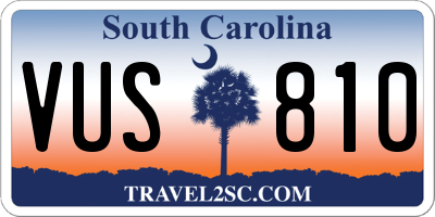 SC license plate VUS810