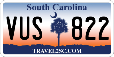 SC license plate VUS822