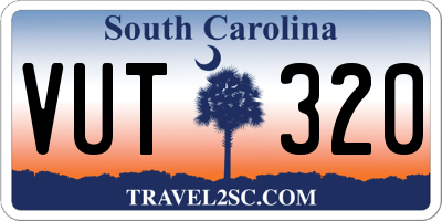 SC license plate VUT320