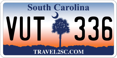 SC license plate VUT336